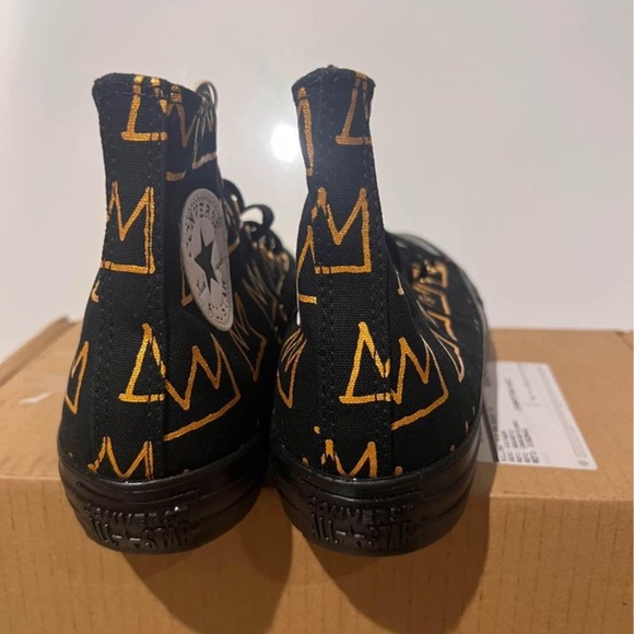 W8/M6 Converse (Custom) Limited Edition Basquiat Collab Chuck Taylor All Star - Picture 2 of 2